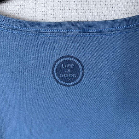 Life Is Good Womens Crusher Tee Blue Floral Graphic Long Sleeve T Shirt XXL - Picture 4 of 9